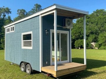 Featured Img of 24' Tiny House with Porch For Less Than $50k