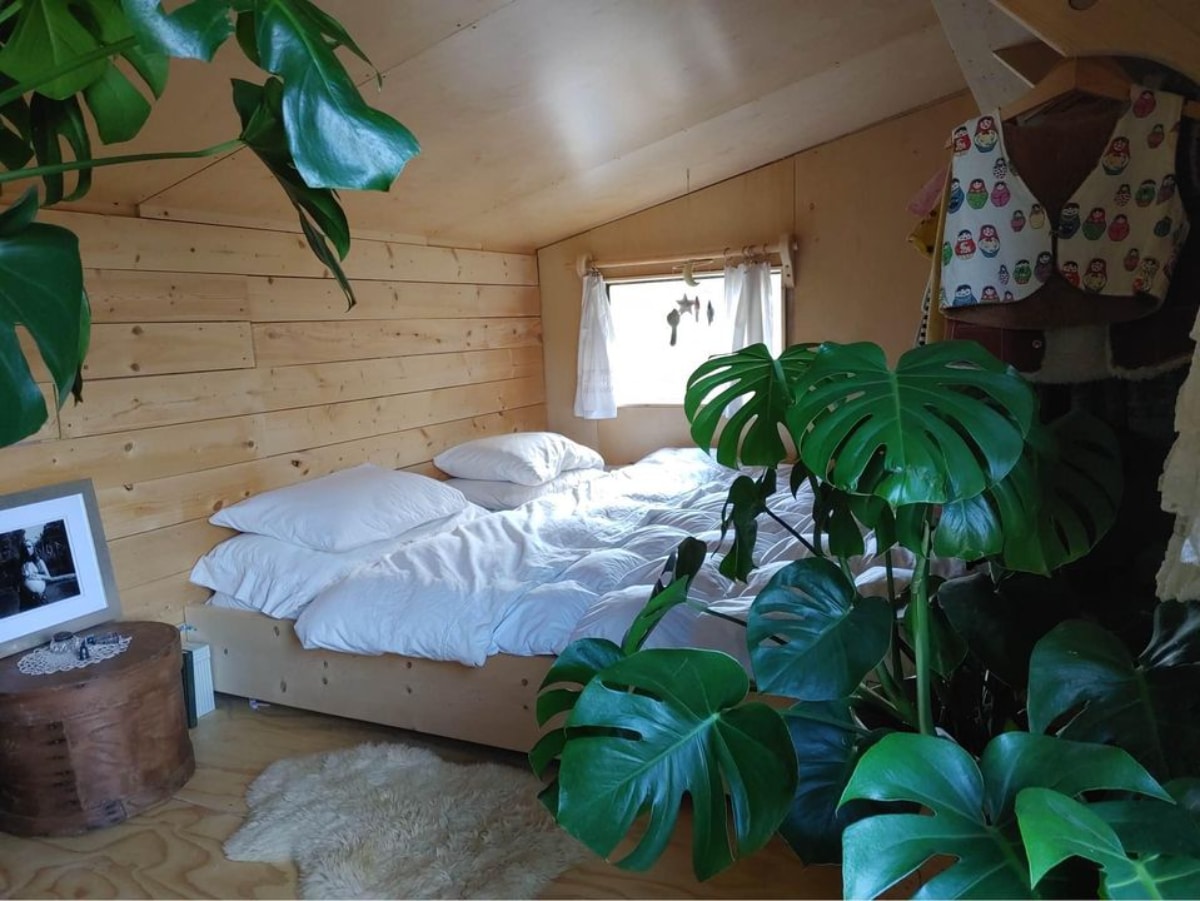 Stylish and spacious bedroom of Supersized 2 Bedroom Tiny House