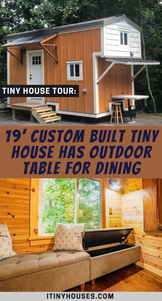 19’ Custom Built Tiny House Has Outdoor Table For Dining PIN (3)