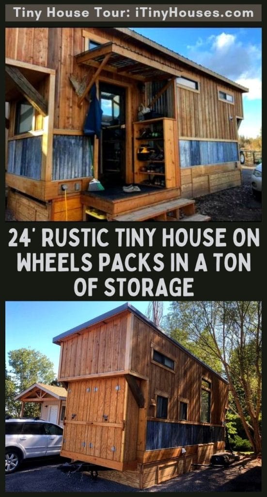 24’ Rustic Tiny House On Wheels Packs in a Ton of Storage PIN (3)