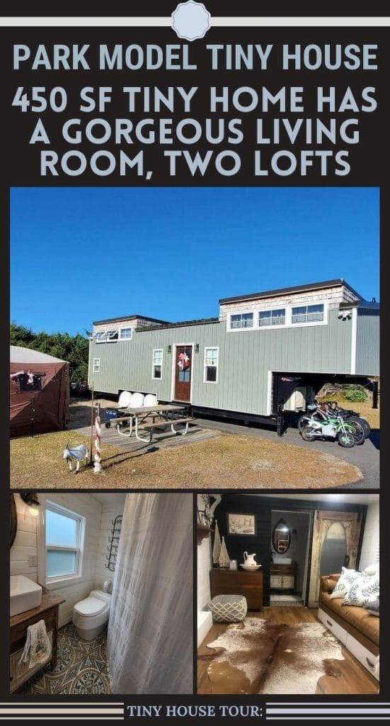 450 sf Tiny Home Has a Gorgeous Living Room, Two Lofts PIN (2)