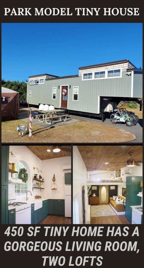 450 sf Tiny Home Has a Gorgeous Living Room, Two Lofts PIN (3)