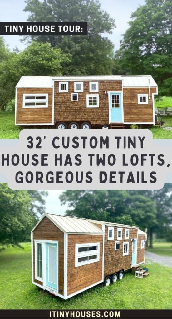 32’ Custom Tiny House Has Two Lofts, Gorgeous Details PIN (1)