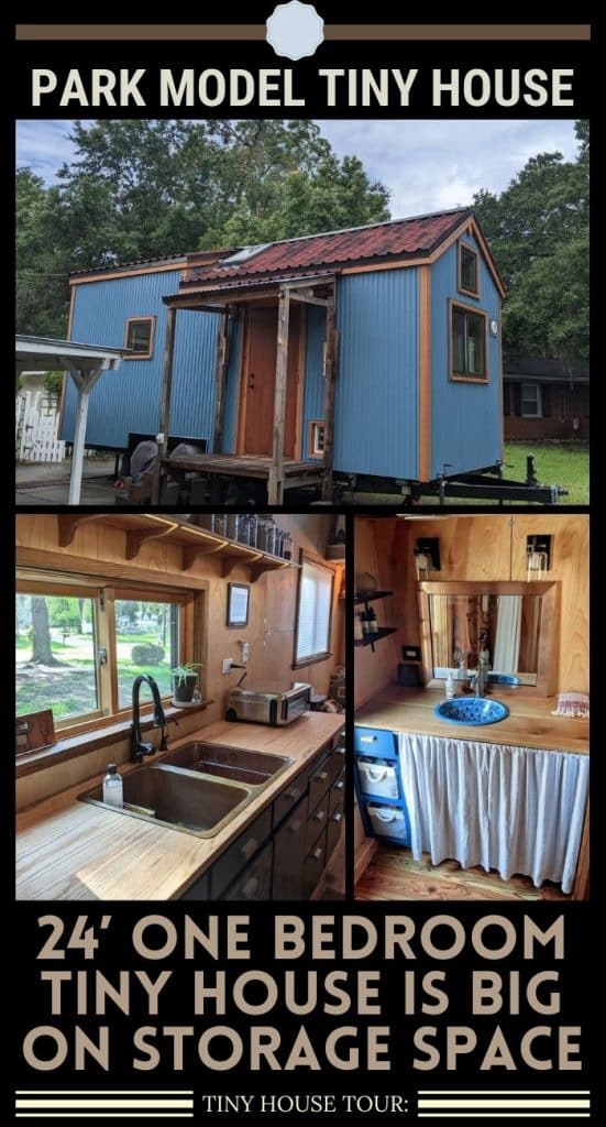 24’ One Bedroom Tiny House is Big On Storage Space PIN (2)