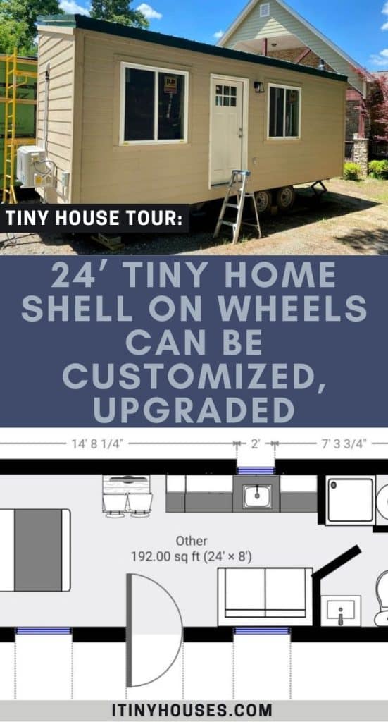 24’ Tiny Home Shell on Wheels Can Be Customized, Upgraded PIN (1)