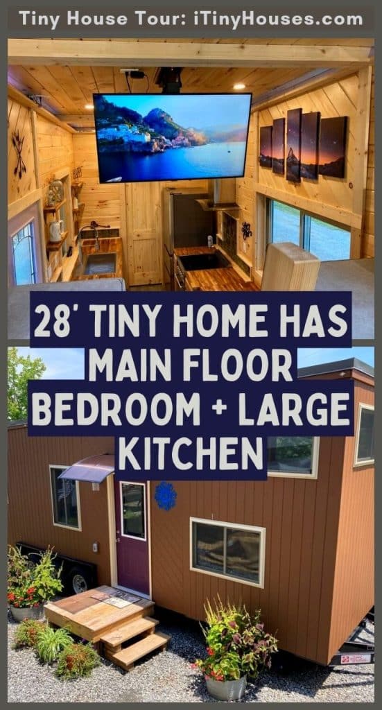 28’ Tiny Home Has Main Floor Bedroom + Large Kitchen PIN (3)