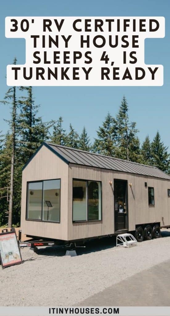 30' RV Certified Tiny House Sleeps 4, is Turnkey Ready PIN (1)