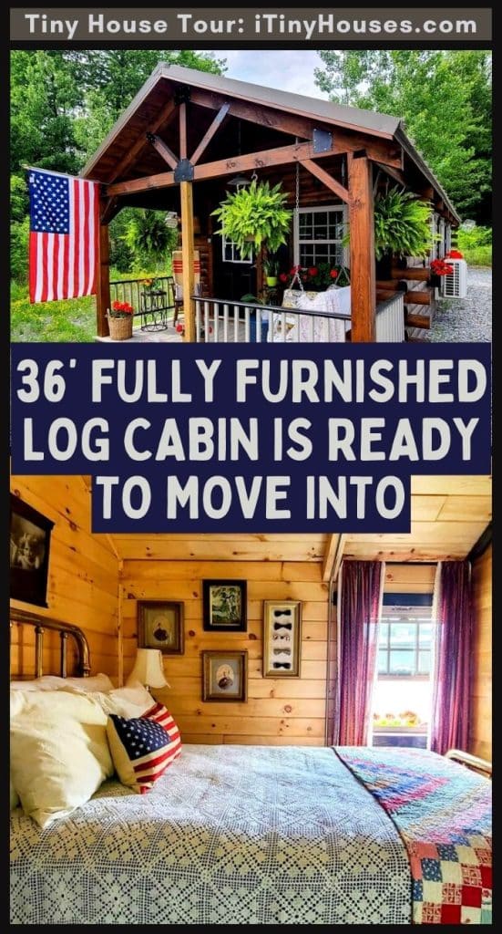 36’ Fully Furnished Log Cabin is Ready to Move Into PIN (1)