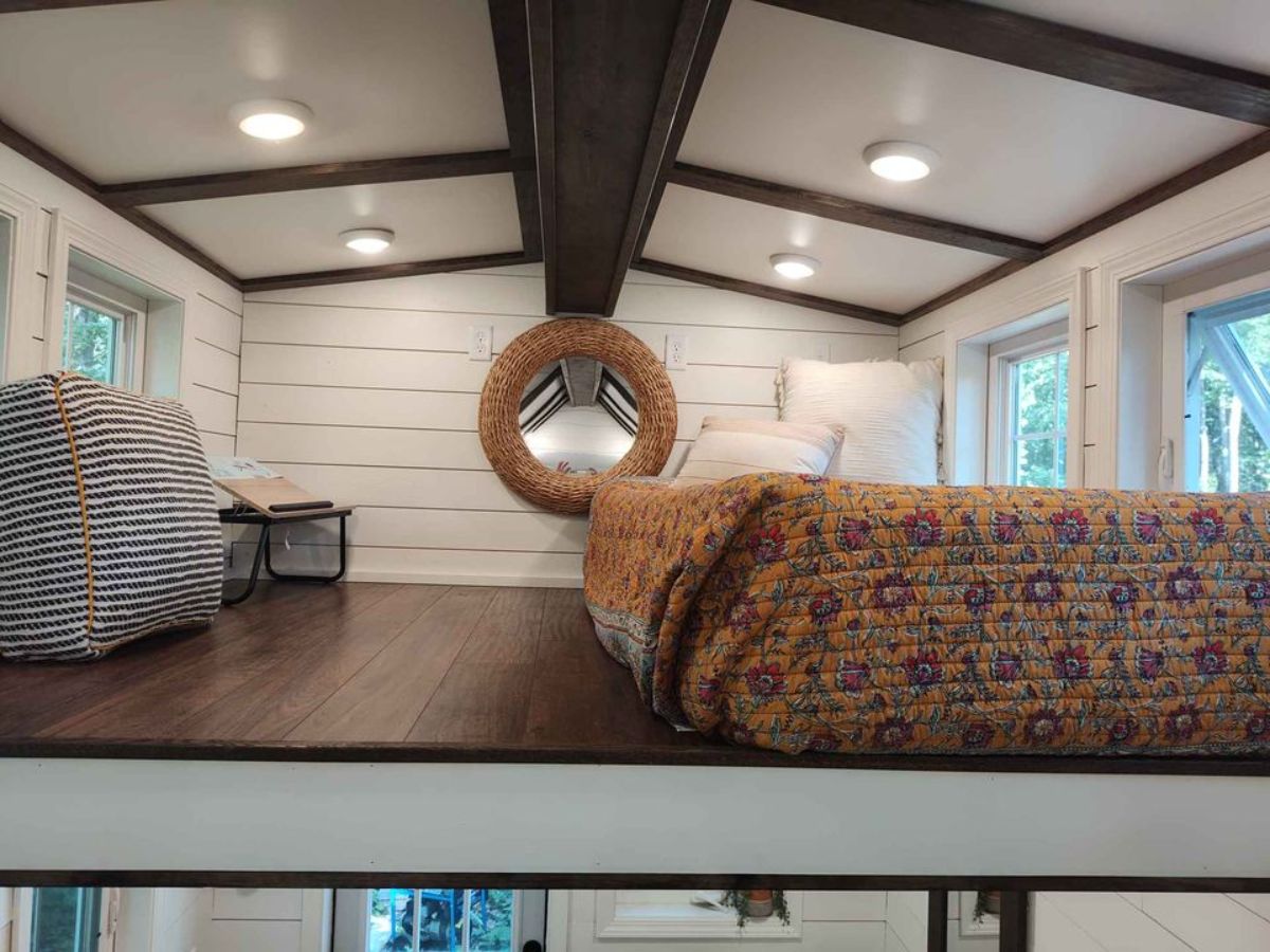 Loft 1 of 38’ Tiny House is above the living room