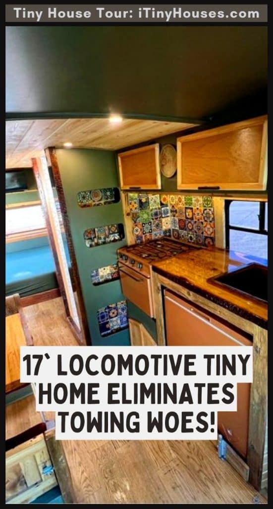 17' Locomotive tiny home eliminates towing woes! PIN (3)