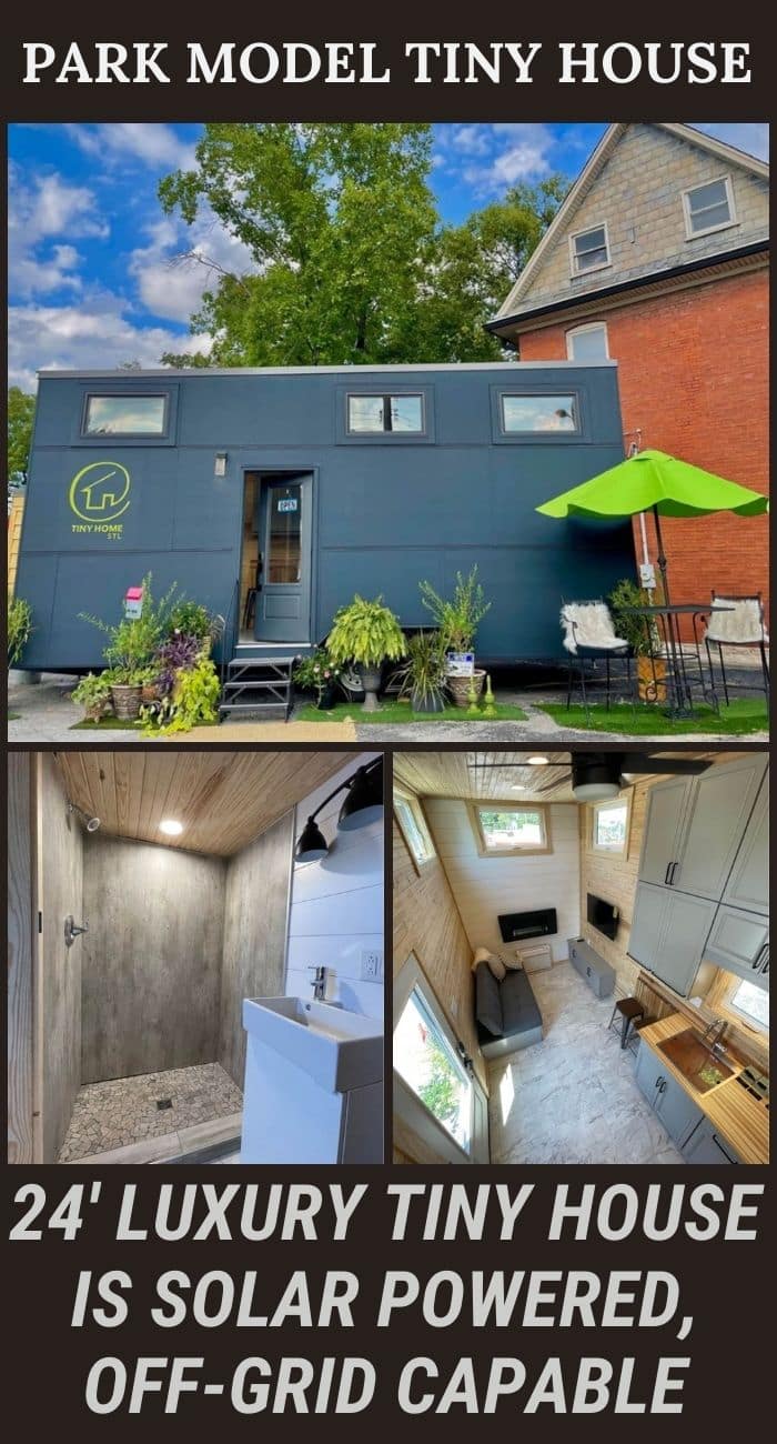 Image showcasing 24' Luxury Tiny House is Solar Powered, Off-Grid Capable - Tiny Houses