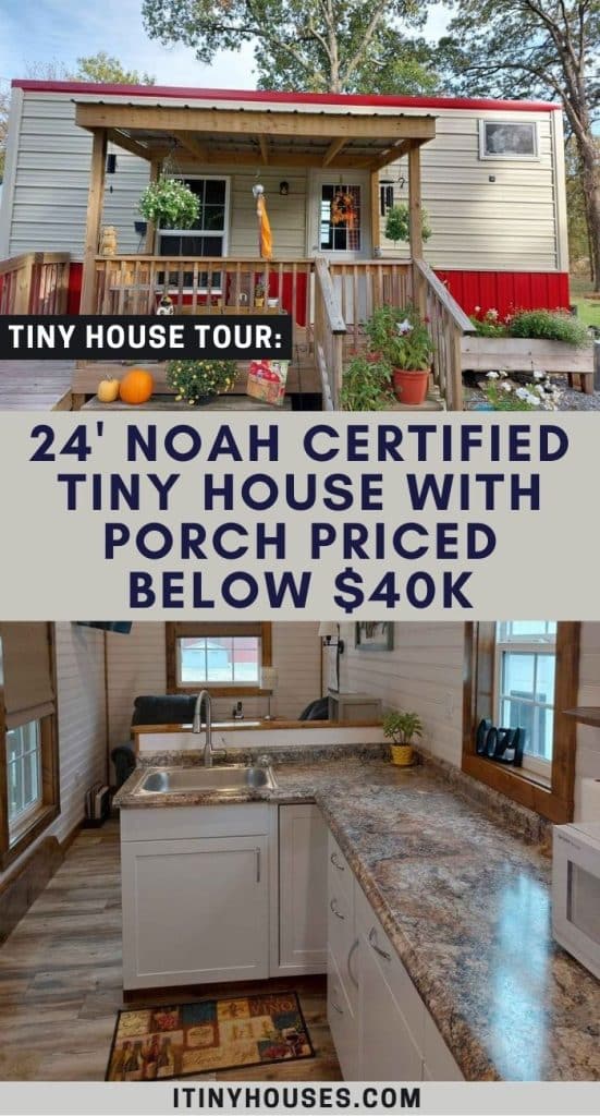 24' NOAH Certified Tiny House with Porch Priced Below $40k PIN (1)