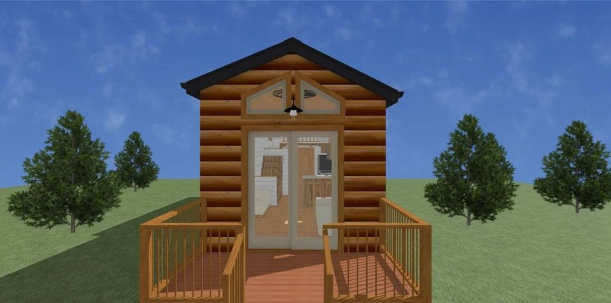 Animated view of 30' Custom Hickory Lodge is the Tiny Cabin
