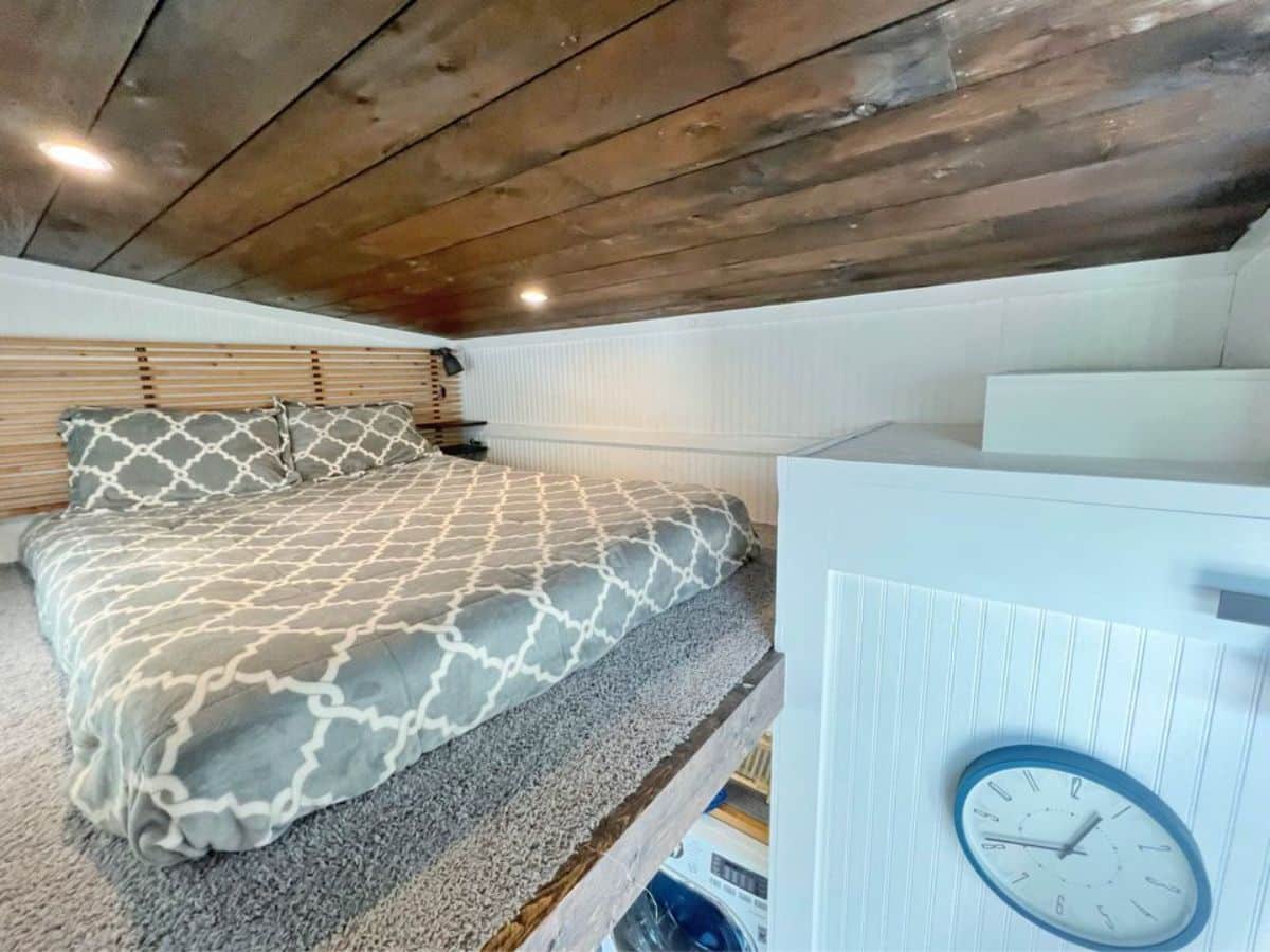 Main loft bedroom is comfortable with queen mattress