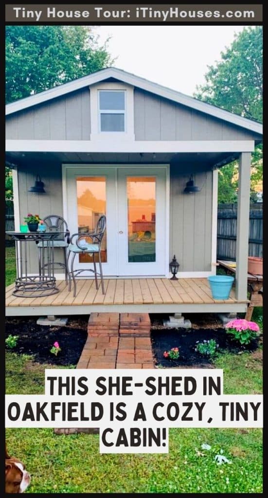 This She-Shed in OakField is a Cozy, Tiny Cabin! PIN (1)
