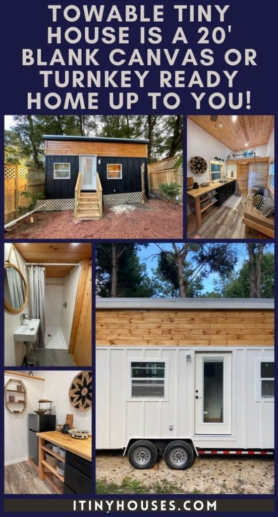 Towable tiny house is a 20' Blank Canvas or Turnkey Ready Home Up to you! PIN (3)