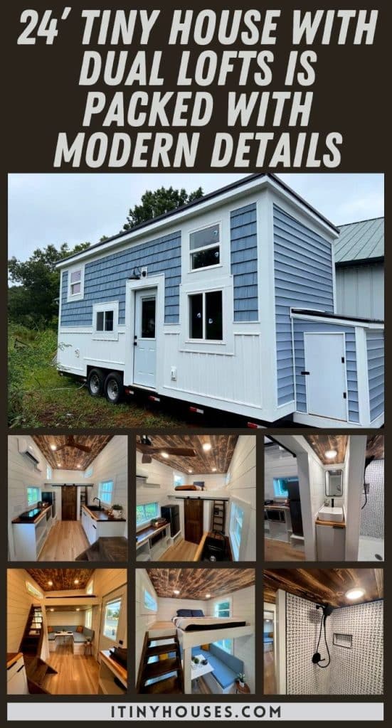 24’ Tiny House With Dual Lofts is Packed with Modern Details PIN (1)
