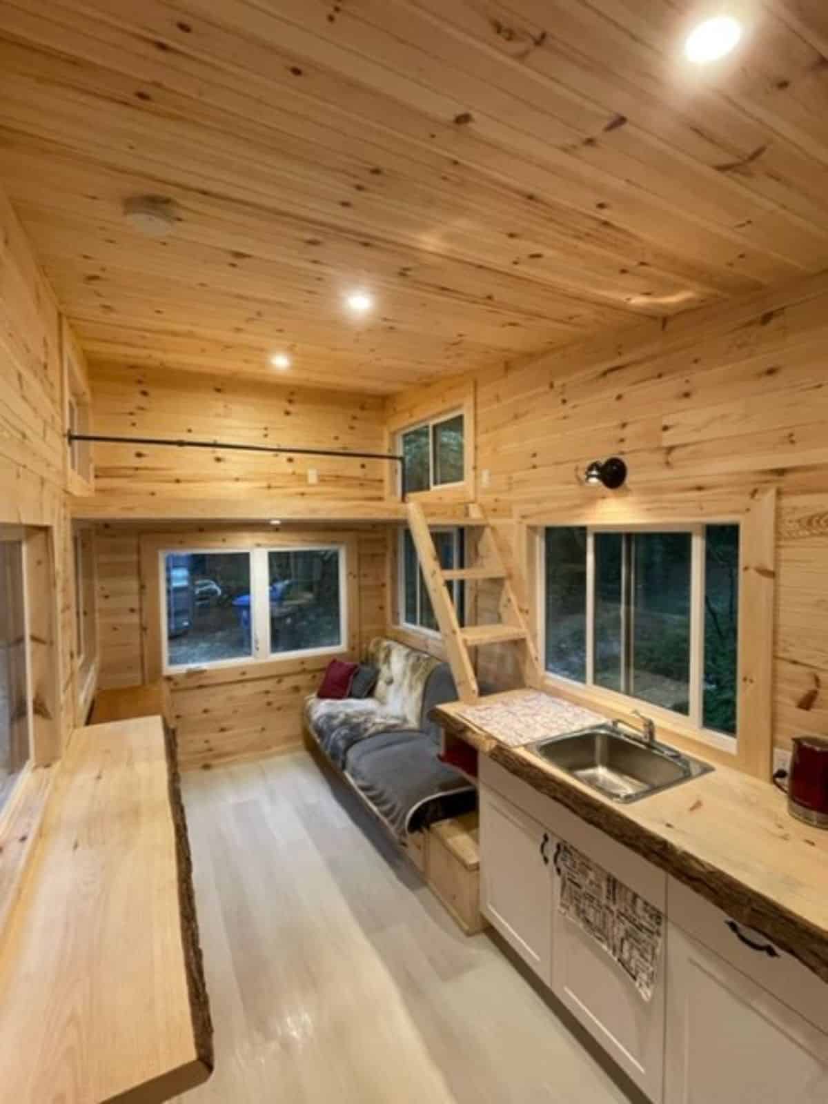 Kitchen area of This Elegant Tiny Home