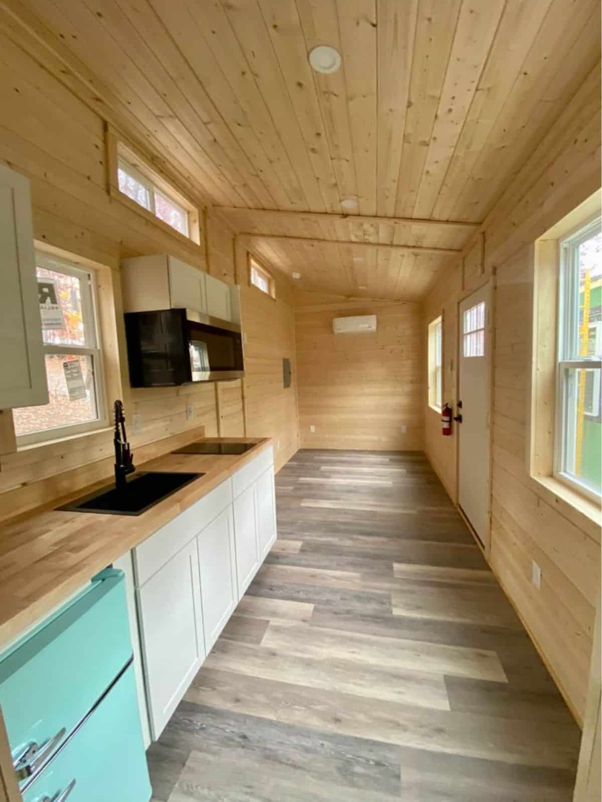 Stunning wooden interiors of 24' Brand New Tiny Home