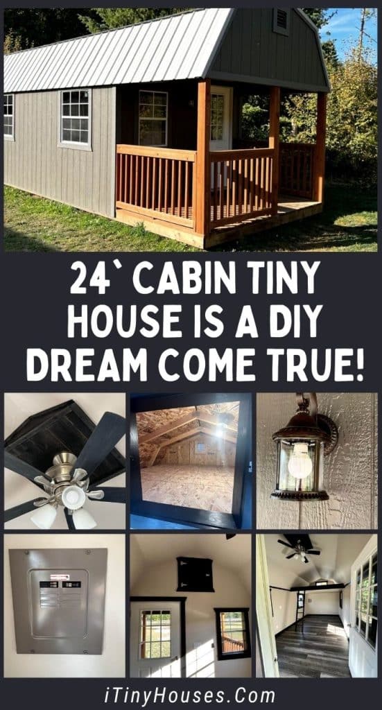 24' Cabin Tiny House Is a DIY Dream Come True! PIN (2)