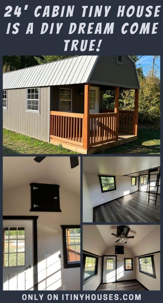 24' Cabin Tiny House Is a DIY Dream Come True! PIN (3)