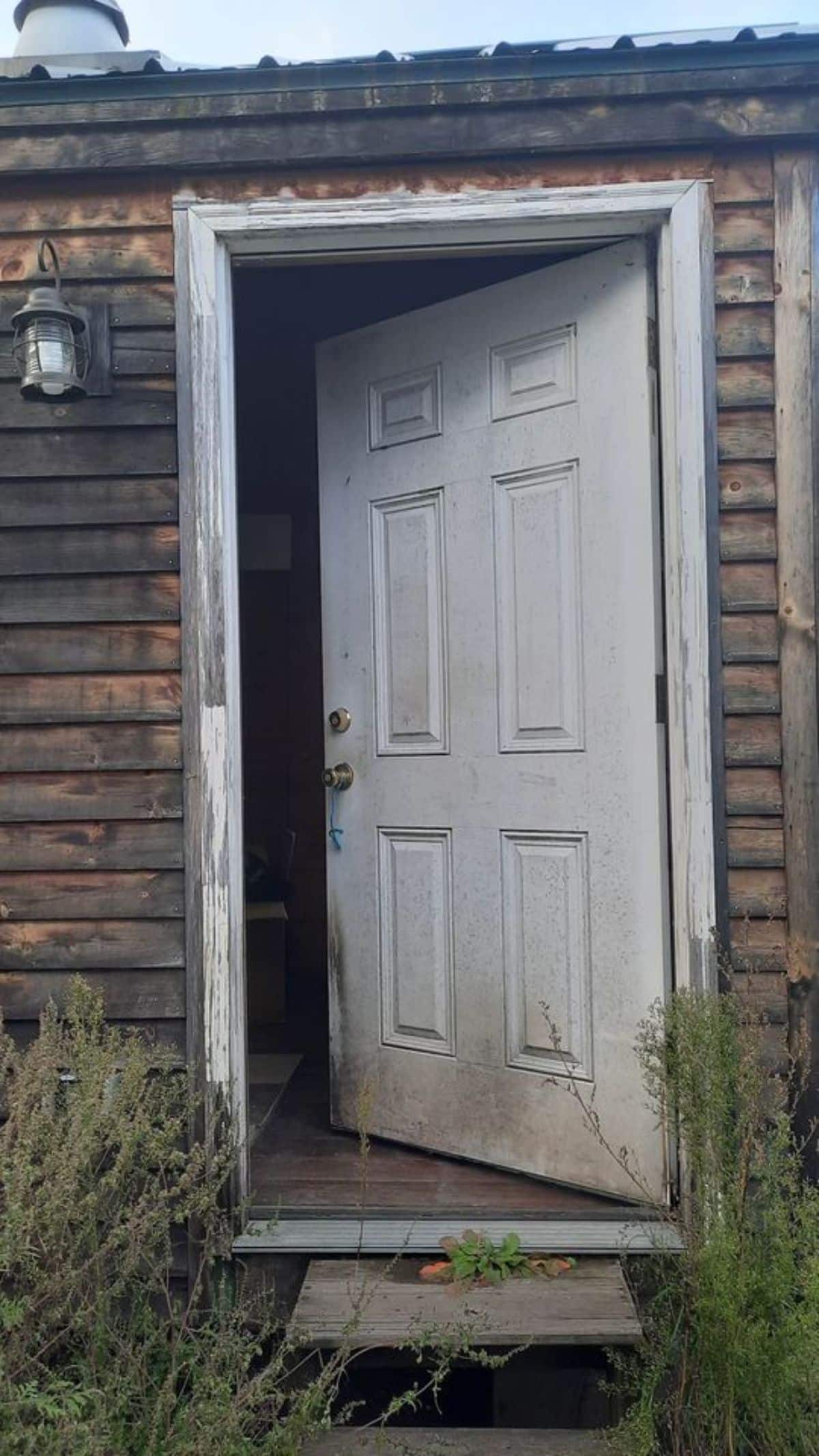 Main door entrance of 24' Tiny House