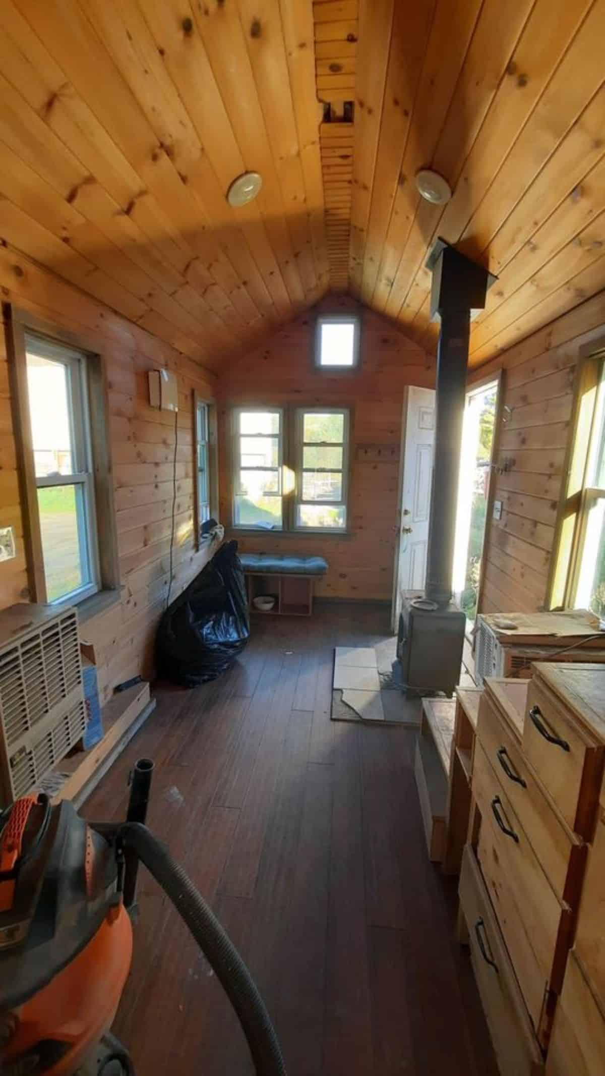 Stunning living room of 24' Tiny House