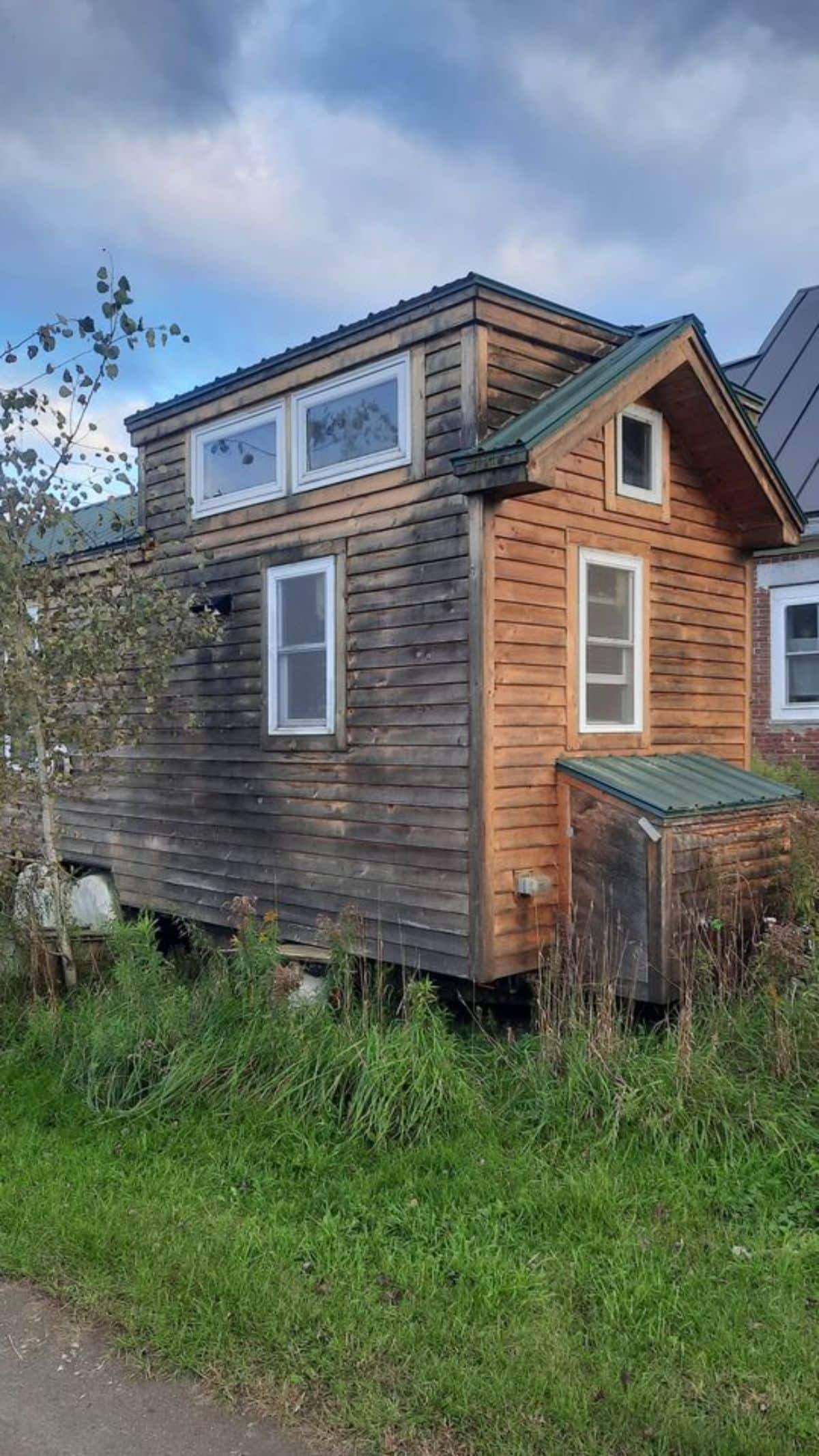 Wooden exterior of 24' Tiny House