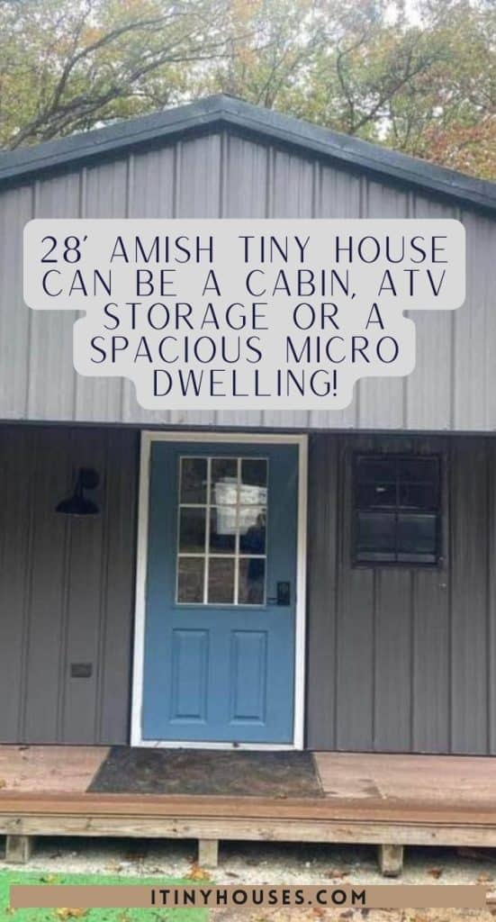 28' Amish Tiny House Can Be a Cabin, ATV Storage or a Spacious Micro Dwelling! PIN (3)