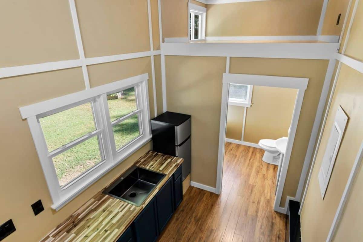 Ariel view of 28' Spacious Tiny Home  from inside