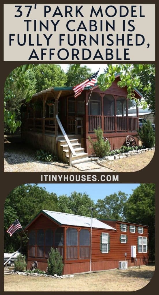 37' Park Model Tiny Cabin is Fully Furnished, Affordable PIN (1)
