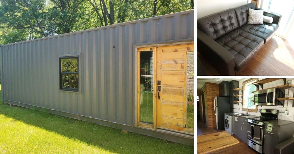 40' Luxury Shipping Container Tiny Home is Budget Friendly Too