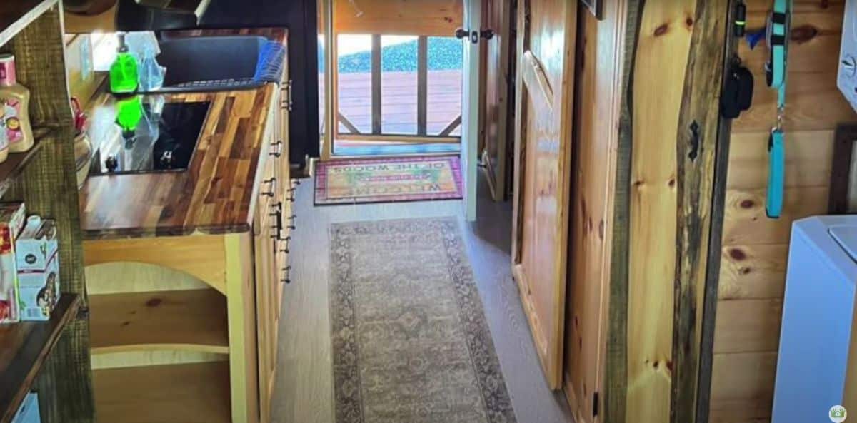 Kitchen area of One bed tiny home