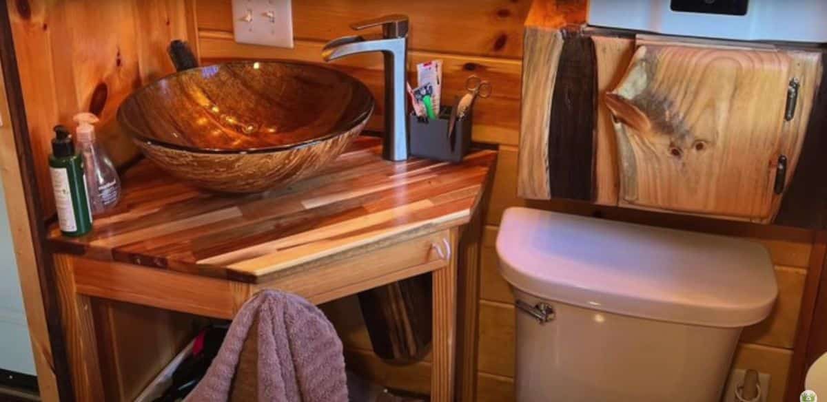 Bathroom of One bed tiny home