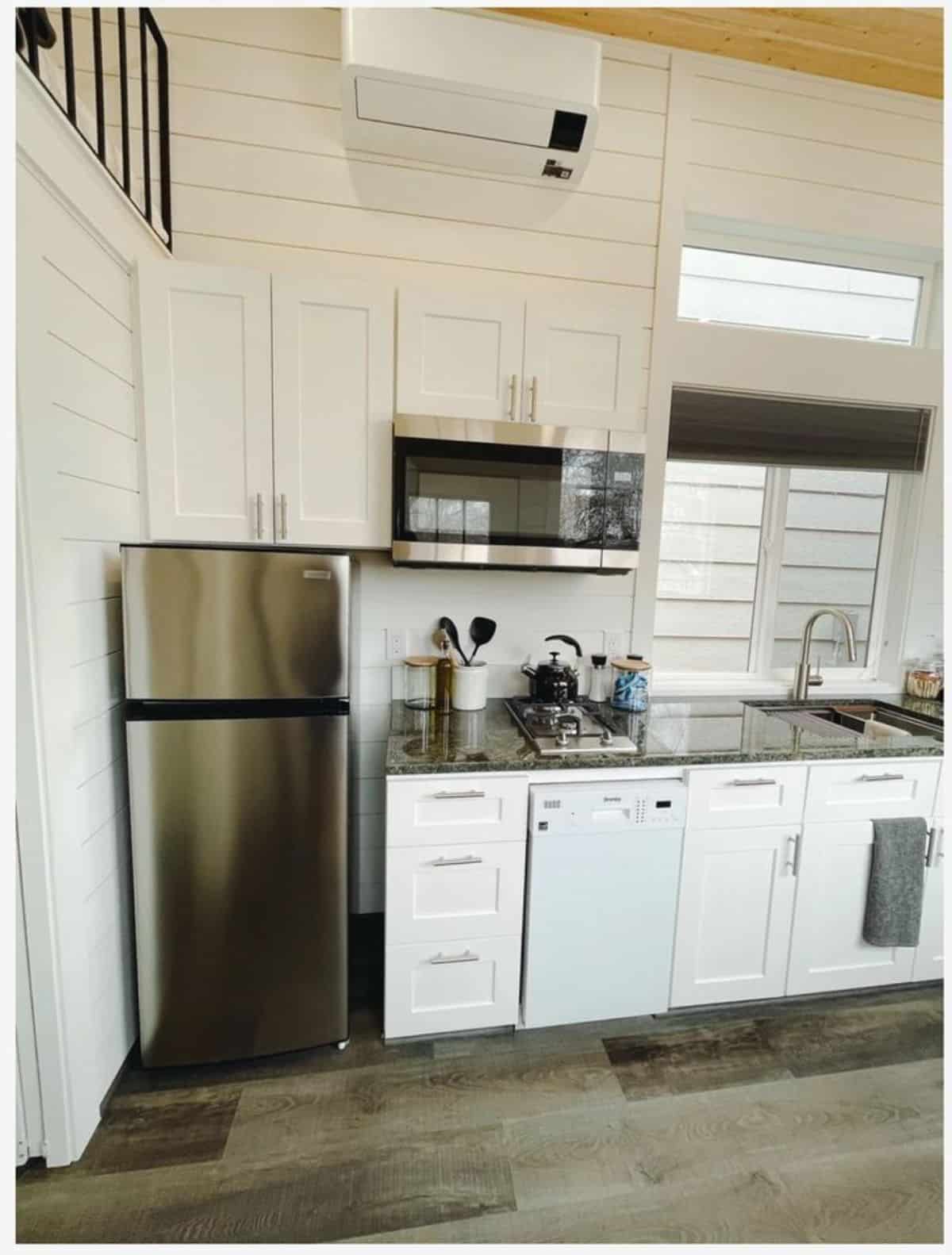 Well organized kitchen area of Tiny Home with Financing