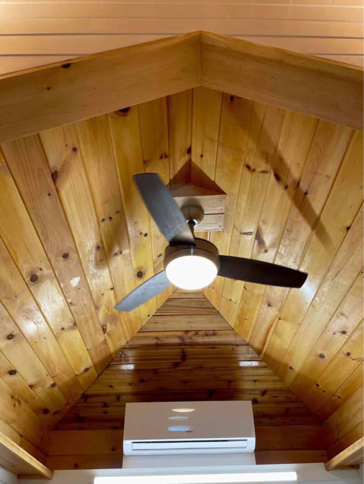 Split Air-condition unit and fan is installed in living area