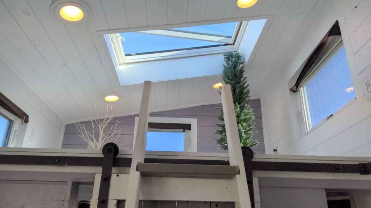 Loft 2 can be utilized for storage and is accessible through ladder it has a wonderful sky light also