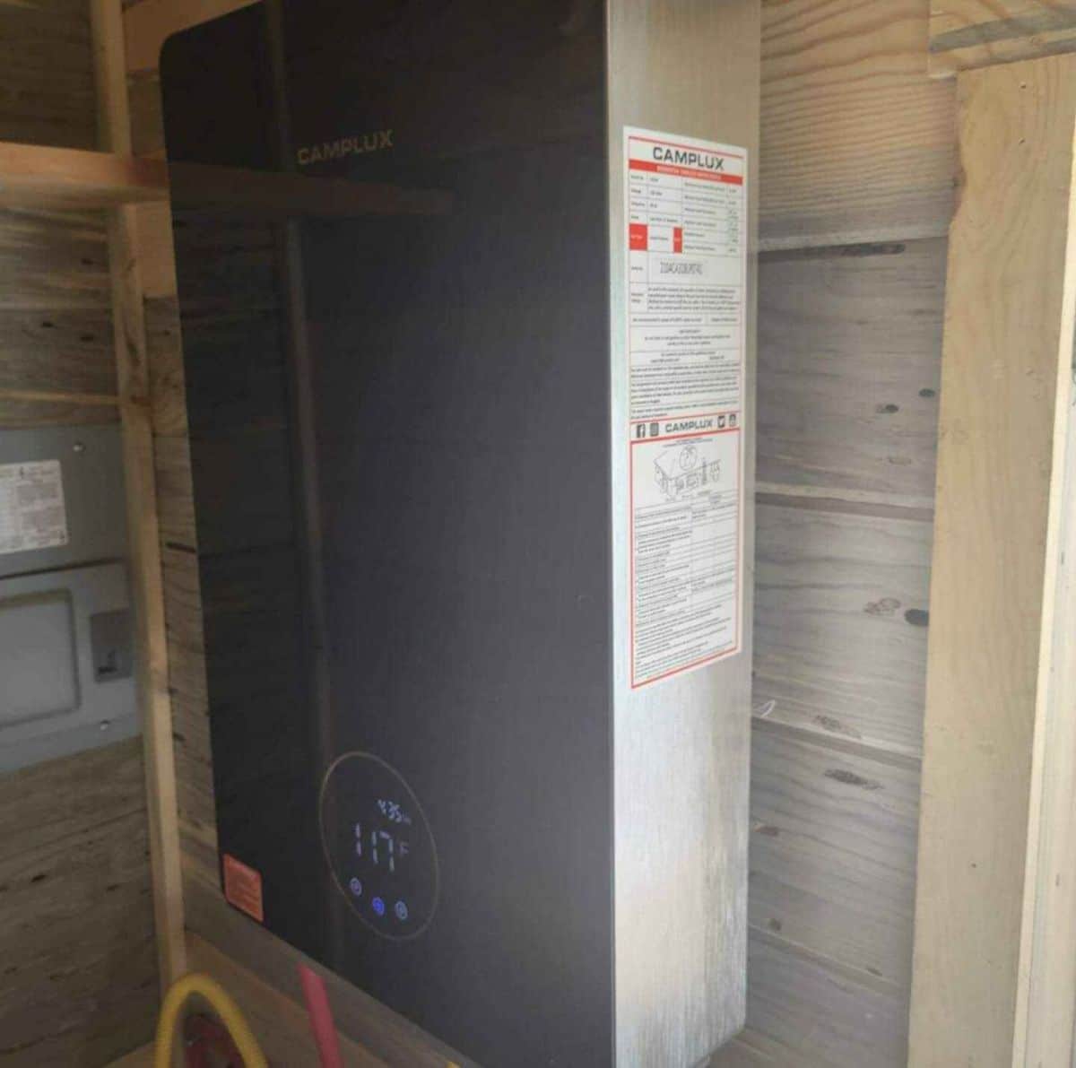 Electric battery of 20’ tiny house with two lofts