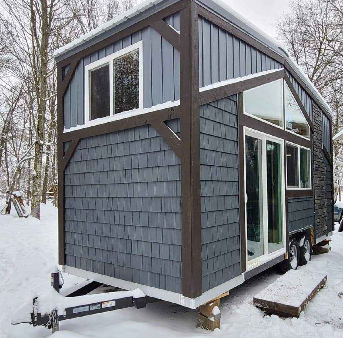 Stunning exterior of 21' Display Model Tiny Home