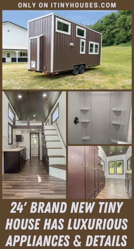24' Brand New Tiny House Has Luxurious Appliances & Details PIN (2)