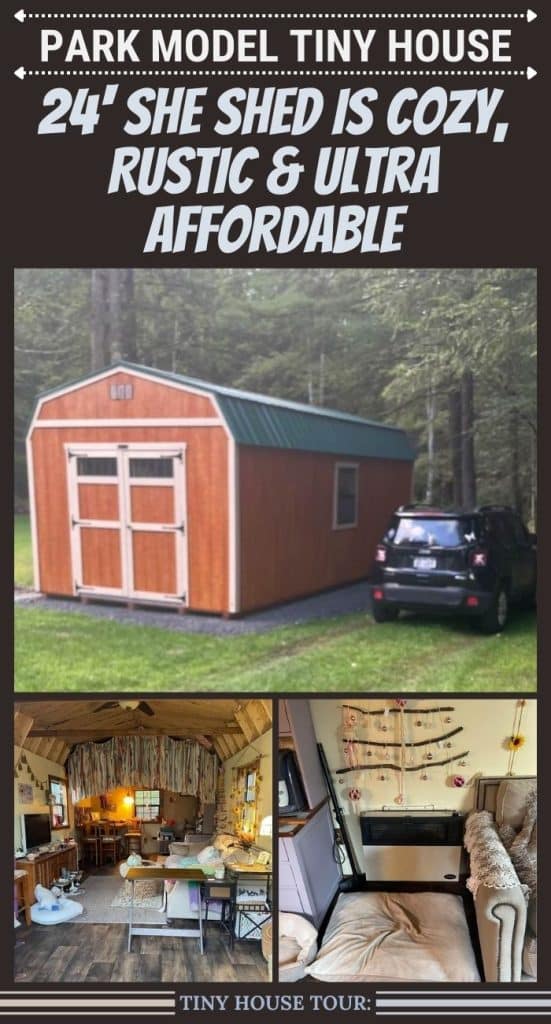 24' She Shed is Cozy, Rustic & Ultra Affordable PIN (1)