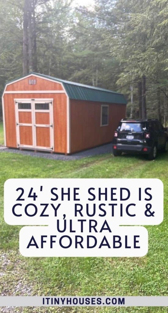24' She Shed is Cozy, Rustic & Ultra Affordable PIN (3)