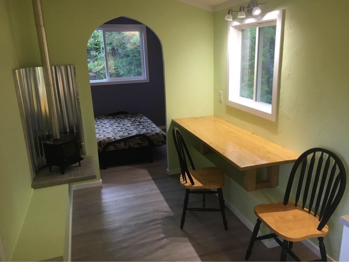 Dining area of 25' Tiny House
