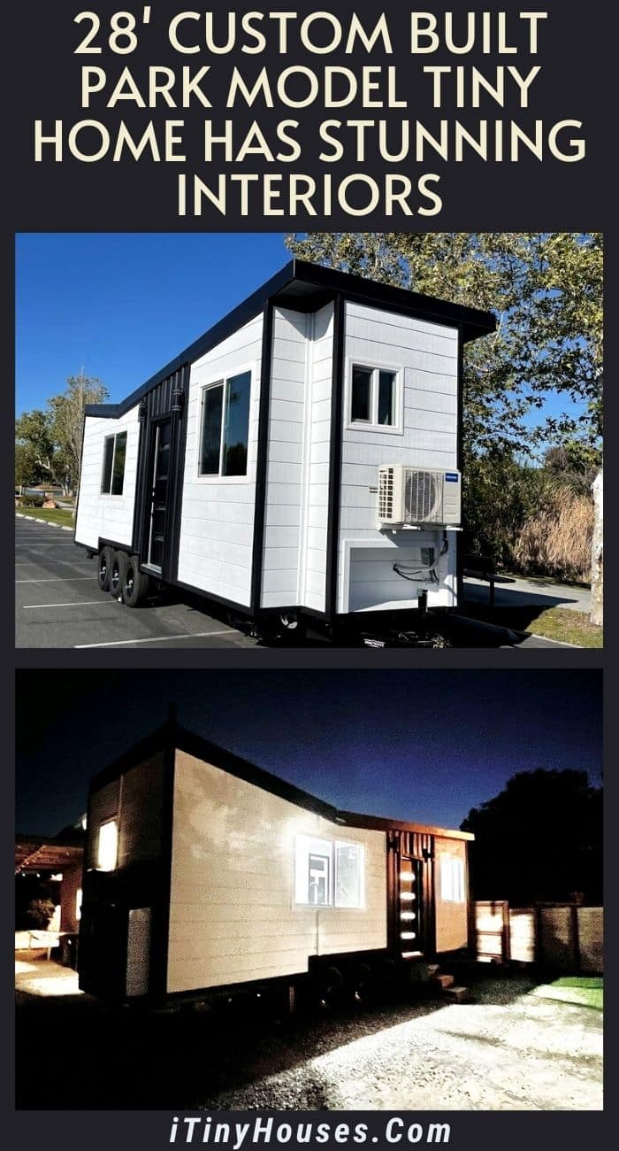 28' Custom Built Park Model Tiny Home Has Stunning Interiors