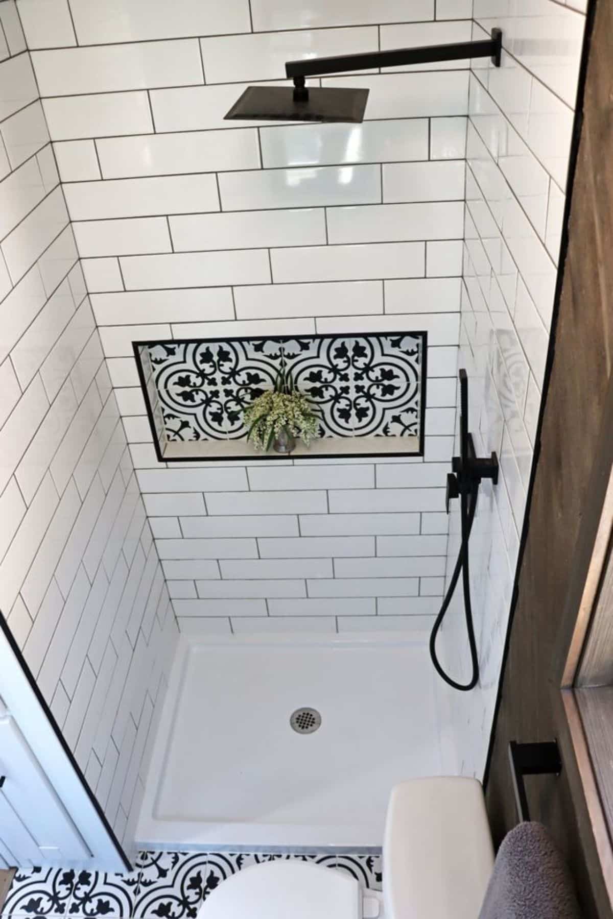 Stylish shower area in bathroom