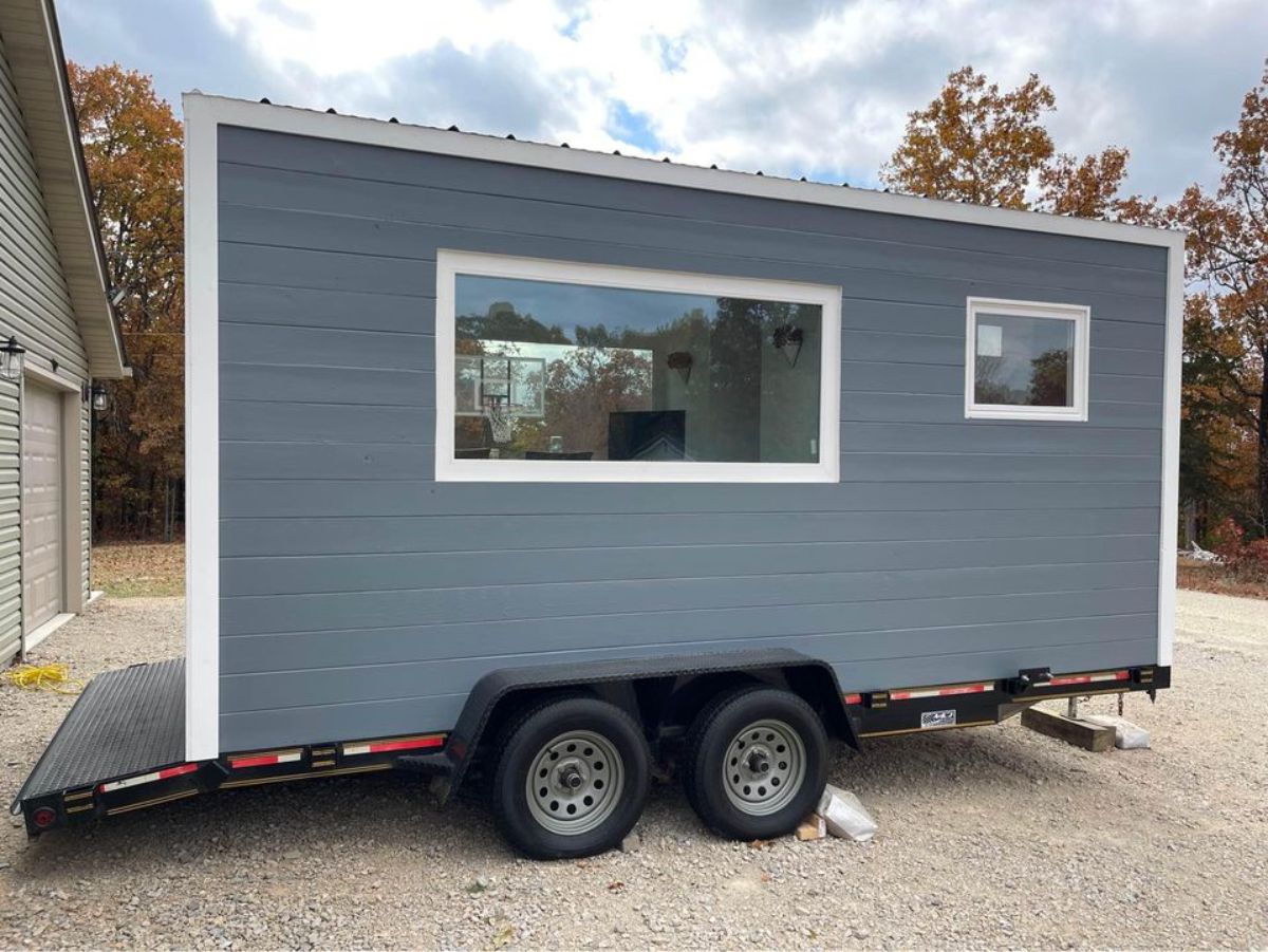 Stunning exterior of ultra affordable tiny home