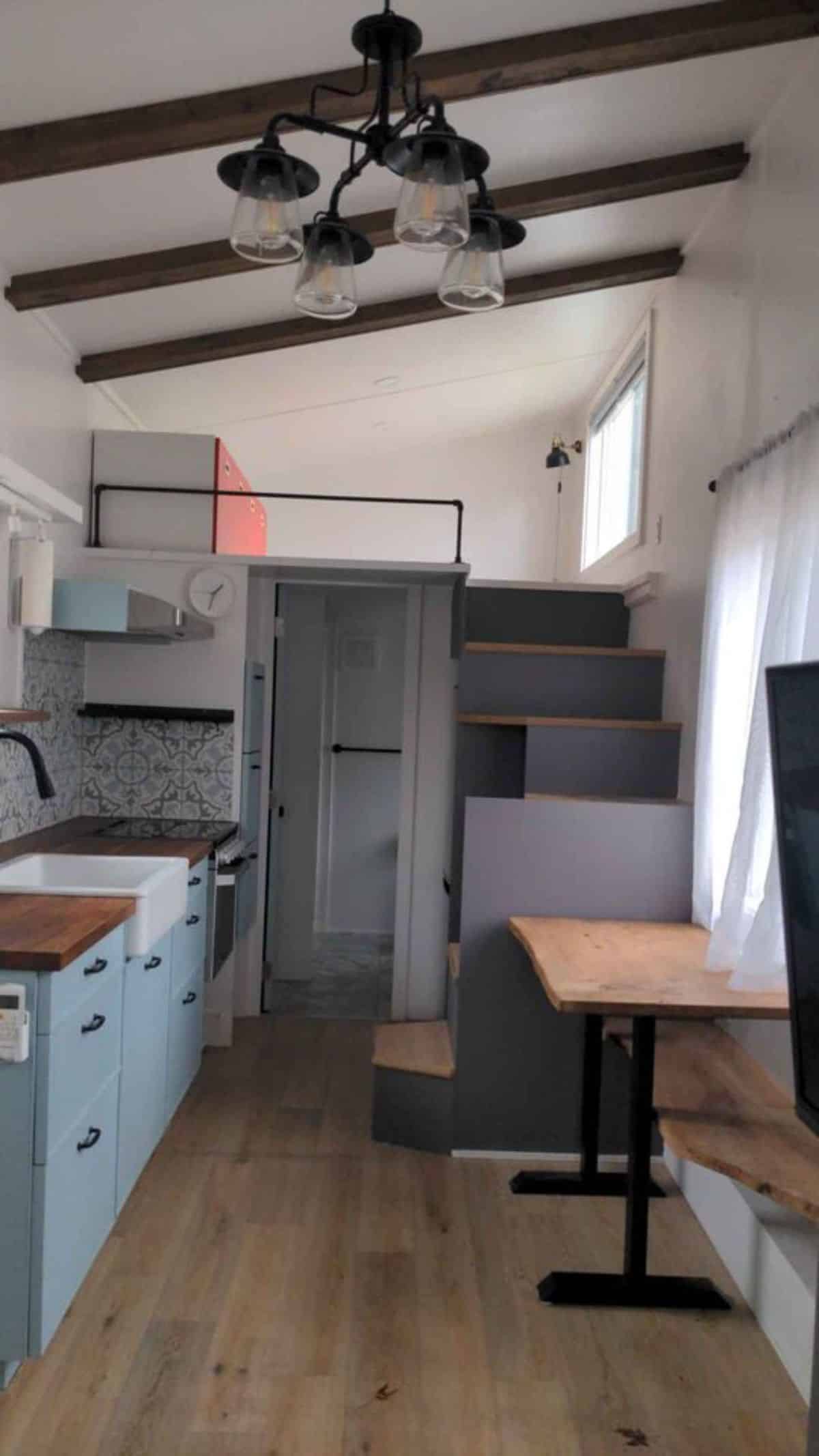 Small living area and huge kitchen