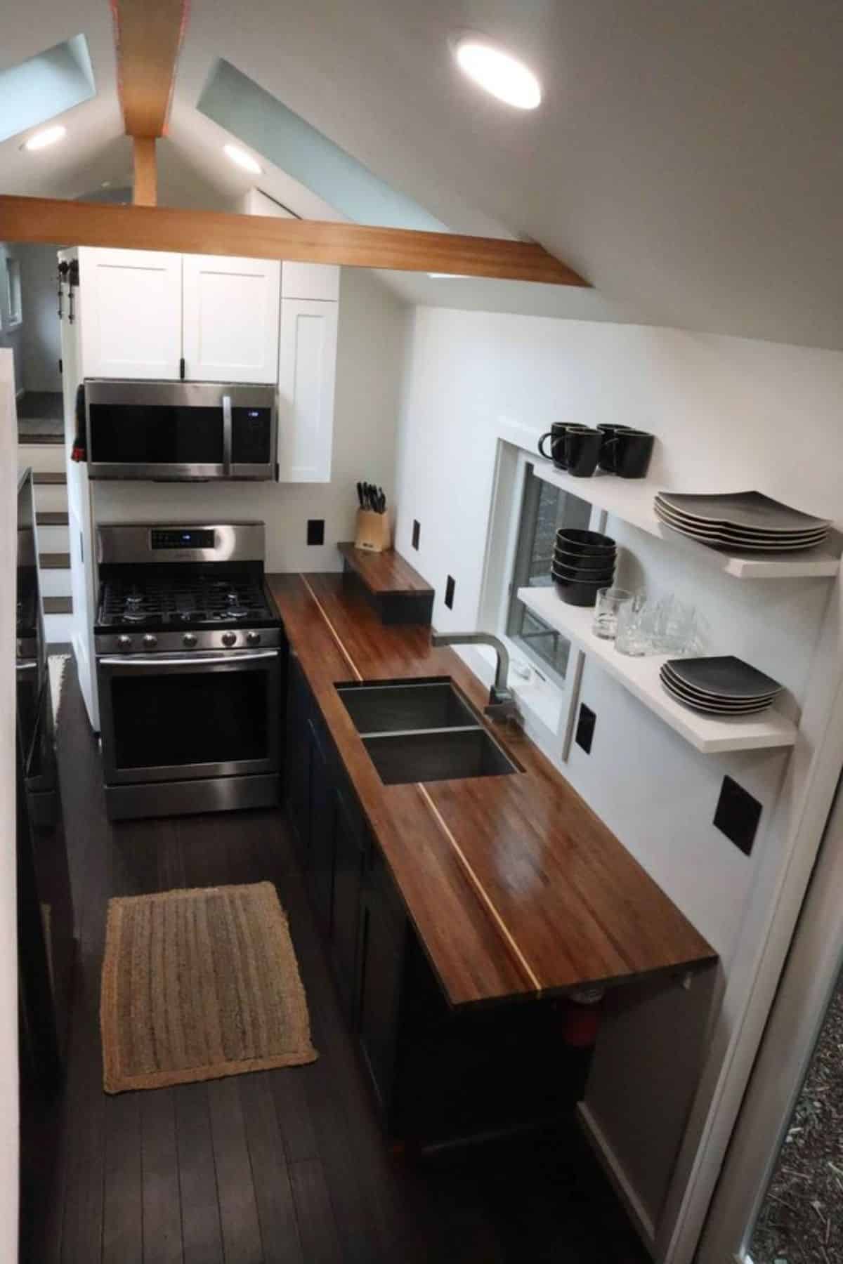 Stylish kitchen area of Noah certified tiny home