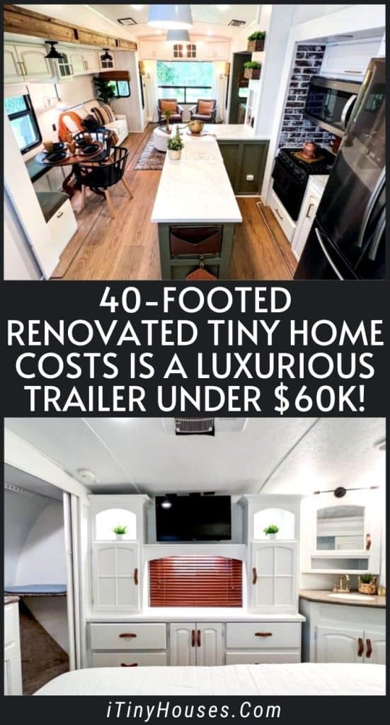 40-footed Renovated Tiny Home Costs Is a Luxurious Trailer Under $60k! PIN (3)
