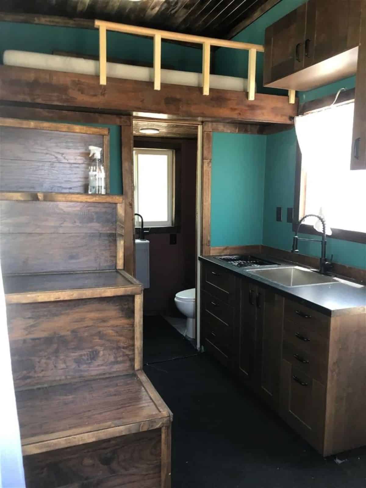Bathroom of bargain tiny home has all the necessary fittings